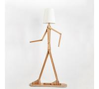 lampadaire En bois Original Lampadaire Variété Caractère Modélisation Ombre Lin Blanc Moderne Cool Standing Lumière pour Chambre d'enfants Salon, 1.6m Grand lampadaire debout (Color : Ash wood)