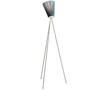 Lampadaire en Bois Oslo, Base en Métal et Abat-jour Vert