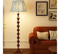 Lampadaire en Bois Style Milieu du siècle, 158 cm, Corps en Noyer, Abat-Jour en Tissu, E26, intensité Variable, idéal pour Un canapé, Un Bureau, Un Salon, Une Chambre ou Une Salle de réunion.