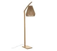 Lampadaire en fer / bois coloris beige - longueur 52 x profondeur 30 x Hauteur 158 cm --