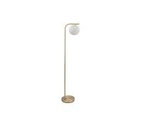 Lampadaire en laiton brossé et verre blanc - D.28 x H.150 cm - Doré - SOFIA