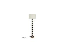 Lampadaire en lin beige et noyer Vertigo