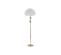 Mauro Ferretti – Lampadaire Slim en métal, abat-jour en plumes 50×165 cm