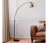 Lampadaire en métal couleur noir et laiton - dinard