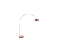 Lampadaire en métal cuivre, E27, arc, abat-jour coupole - Zuiver, Bow - H190 cm