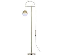 Lampadaire en métal de 180 cm, lampe de lecture simple pour chambre à coucher et salon, éclairage de bureau moderne avec abat-jour en verre élégant, lanterne de sol élégante