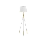 Lampadaire en Métal "Triply" 154cm Blanc & Or