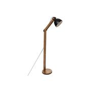 Atmosphera - Lampadaire arc Cuba noir - métal et bois H158 cm