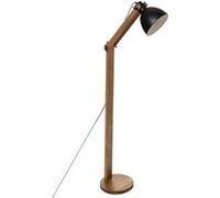 Atmosphera - Lampadaire arc Cuba noir - métal et bois H158 cm