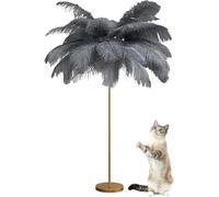 Lampadaire en Plume D’Autruche, Simple Moderne Plume Lampes sur Pied, éclairage LED, Lampe Plume De Style Art Moderne, Lampadaire Trépied pour Chambres Salon Salle à Manger Bureau, Gray