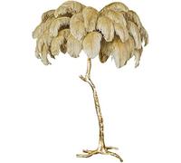 Lampadaire en Plumes D'autruche Naturelles, Lampe De Salon De Style Nordique Violet Clair, Lampe sur Pied en Résine, Lampe De Salon Grand Arbre, Camel