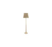 Lampadaire en rotin beige, E27, tige en bois de caoutchouc, base circulaire - Bloomingville, Blanz - 40x40x160 cm