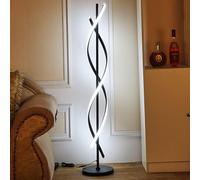 Lampadaire en Spirale Moderne à LED avec Commande De Gradateur 24w Lampe Debout à Torsion en Métal Dimmable 3 Lampadaire D’Angle De Couleur Réglable pour Salon Chambre à Coucher