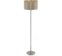 Lampadaire en tissu MASERLO 1 ampoule nickel satiné Diamètre 38 Cm Nickel Satiné G