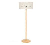 Lampadaire enfant en bois coloris naturel et acier - diamètre 36 x Hauteur 152 cm