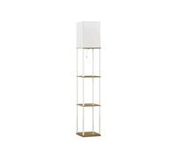 Lampadaire étagère design 26L x 26l x 159H cm 3 étagères E27 MDF blanc Blanc G
