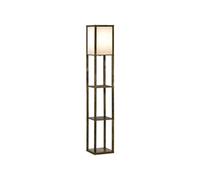 Lampadaire Étagère Lampe Étagère 26l X 26l X 160h Cm 3 Étagères 4 Niveaux Mdf Aspect Bois Vieilli