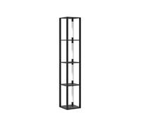 HomCom Lampadaire H.163 cm avec étagères 4 niveaux LED dimmable interrupteur à pied Noir