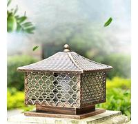 Lampadaire Européen En Fer Et Verre, Lampe Colonne Stigmate, Culot E27, Éclairage Décoratif Extérieur, Lampe de Table, Lampe de Clôture Vintage Traditionnelle, Luminaire de Jardin, Lampe de Pelouse, L