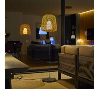 Lampadaire ext filaire TALL BOHEME Bois foncé Polyrotin H150CM