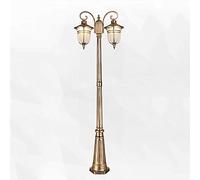 Lampadaire Extérieur À 2 Têtes E27 Tradition Victoria En Verre, Style Colonne, Étanche, de Style Européen, Pour Allée, Terrasse, Jardin, Porche, Jardin, Chemin, Paysager./200 Cm