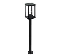 Lampadaire extérieur A1 IP44 E27 1X60W en acier noir 150x150x1015mm
