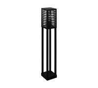 Lampadaire extérieur A3 IP44 E27 1X60W en aluminium et acier noir 150x150x1000mm