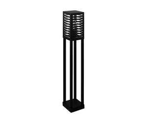 Lampadaire extérieur A3 IP44 E27 1X60W en aluminium et acier noir 150x150x1000mm