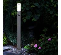 Lampadaire Extérieur Balcon Lampe à Pied Opale Détecteur de Mouvement LED