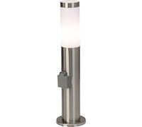 Lampadaire extérieur Brilliant 43693/82 Chorus Ampoule à économie d'énergie E27 10 W acier inoxydable