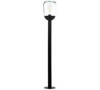 Eglo Lampe d'Extérieur Donatori - 1 Ampoule - Lampe d'Extérieur Vintage - Rétro - Lampadaire en Fonte d'Aluminium Noir et Verre Transparent - Lampe Extérieure avec Douille E27 - Ip44
