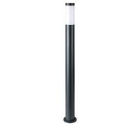 Lampadaire extérieur éclairage de jardin lampadaire éclairage de chemin acier inoxydable anthracite opale, plastique blanc, douille 1x E27, DxH 12,7x110 cm