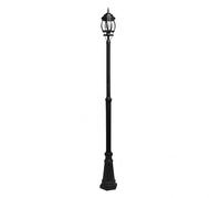Lampadaire extérieur en aluminium, IP44, 1 x E27, 228 x 18 x 18 cm, idéal pour éclairer les espaces extérieurs et améliorer la sécurité dans les jardins et les entrées.