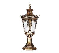 Lampadaire extérieur étanche rétro Traditionnel Victoria Vintage clôture Jardin Colonne lumières Abat-Jour en Verre antirouille Aluminium Cour Porte Villa Torche Pilier Lanterne E27 Edison fabriqué