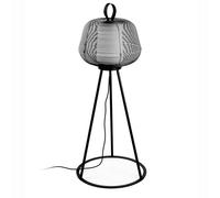 Lampadaire' Extérieur Faro NARA Noir Mat/Blanc Opale