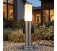 Lampadaire Extérieur Jardin Éclairage Prise Borne Lumineuse Acier Inoxydable