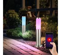 Lampadaire Extérieur Lampe à Pied de Jardin Google Tdc Smart RGB LED 2er Set