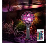 Lampadaire Extérieur Lampe à Pied Dimmable LED Télécommande Inox RGB E27