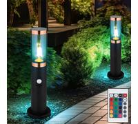 Lampadaire Extérieur Lampe à Pied RGB LED Télécommande Détecteur de Mouvement 2x
