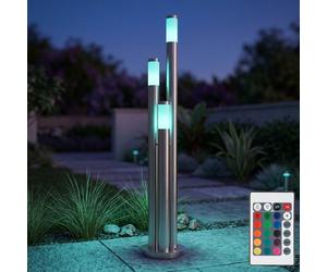 Lampadaire Extérieur Lampe de Jardin Dimmable Télécommande 3 à Feux RGB LED