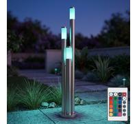 Lampadaire Extérieur Lampe de Jardin Dimmable Télécommande 3 à Feux RGB LED
