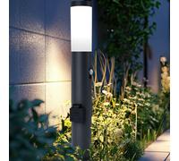 Globo 3158AKS Lampe d'extérieur avec détecteur de mouvement et prise en acier inoxydable Anthracite