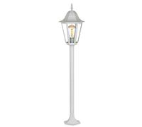Lampadaire extérieur Lanterne LED Lampe d'allée Lampe de jardin blanche Lampe de terrasse Lampe sur pied, aluminium verre, 11W 1055lm blanc chaud, DxH 23,5 x 120 cm