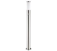 Lampadaire extérieur avec détecteur de mouvement E27 - Acier inoxydable - Argent