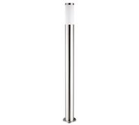 Lampadaire moderne 100 cm Luminaire extérieur E27 Lampe de jardin en acier inoxydable - Argent