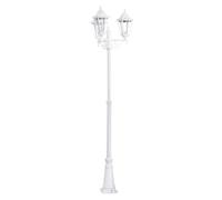 Lampadaire extérieur NAVEDO IP44 E27 3X60W en fonte d'aluminium blanc D560mm
