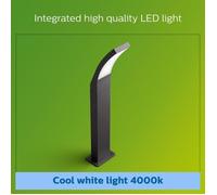Philips Lampe LED Splay pour chemin extérieur [Blanc froid 4000 K - 12 W] IP44 Étanche - Pour jardin, terrasse, allée, éclairage d'allée