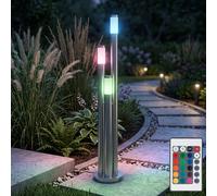 Lampadaire Extérieur RGB LED Dimmable Avec Télécommande 3 Lumières Argent IP44