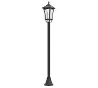 Outsunny Lampadaire extérieur sur pied, lampadaire solaire extérieur, LED, lanterne classique, lampe extérieur sur pied, 30 Lm, hauteur 127 cm, noir