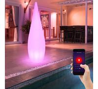 Lampe d'extérieur LED Lampadaire Lampe de jardin Lampe de terrasse, App contrôle gradable télécommande Smart Home RGB, 10W 850lm 2700-6500K blanc chaud-blanc froid, D 37 cm